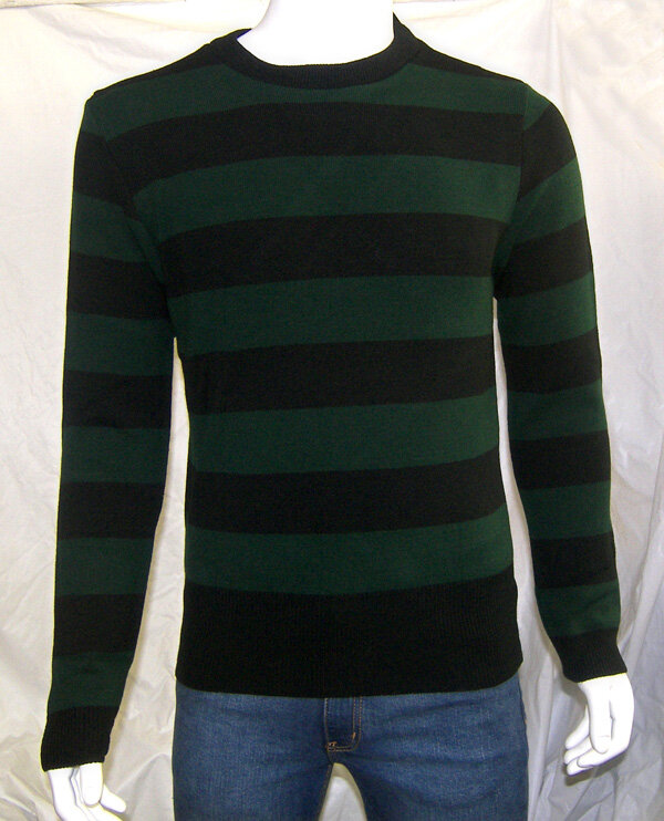 JERSEY DE RAYAS VERDES Y NEGRAS